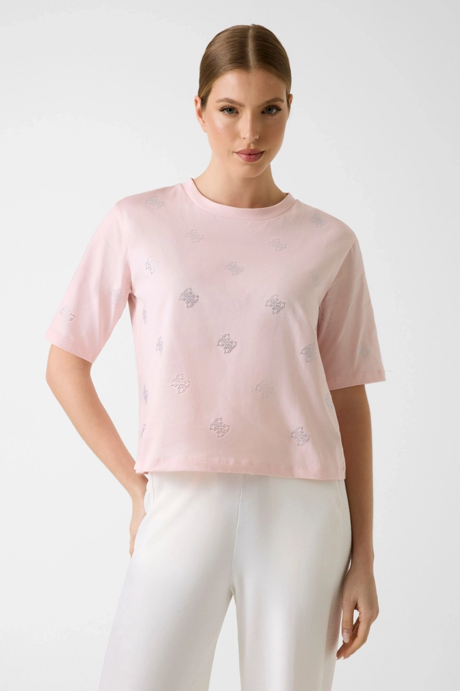 Guess Silvy Boxy Fit Kadın Pembe T-shirt V6GI18K2985-G63M