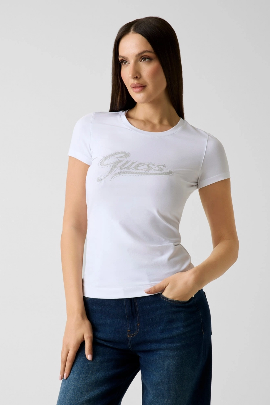 Guess Glitt Kadın Slim Fit T-Shirt