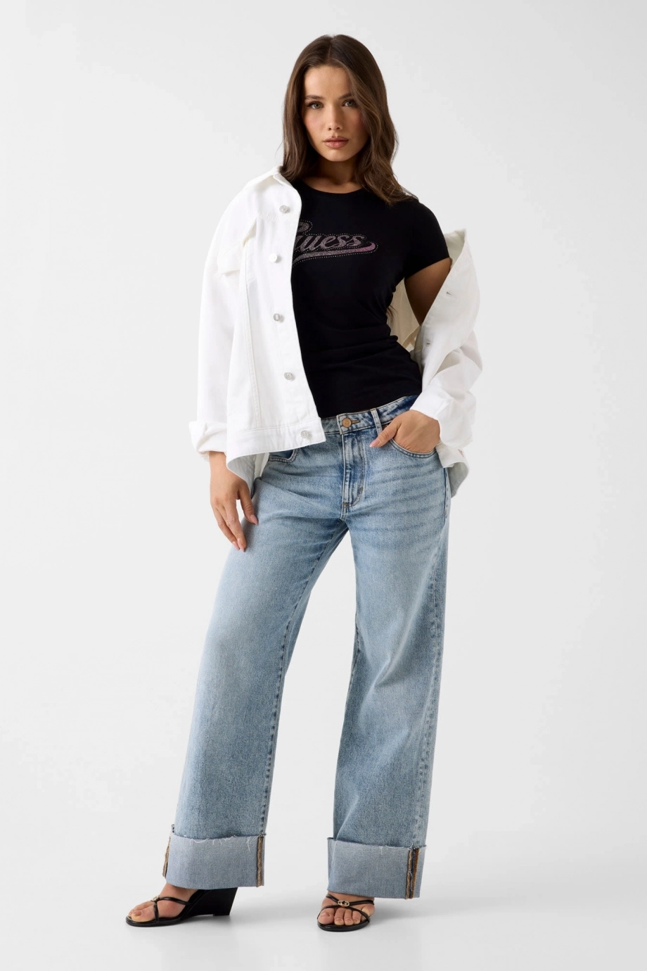 Guess Glitt Kadın Slim Fit T-Shirt
