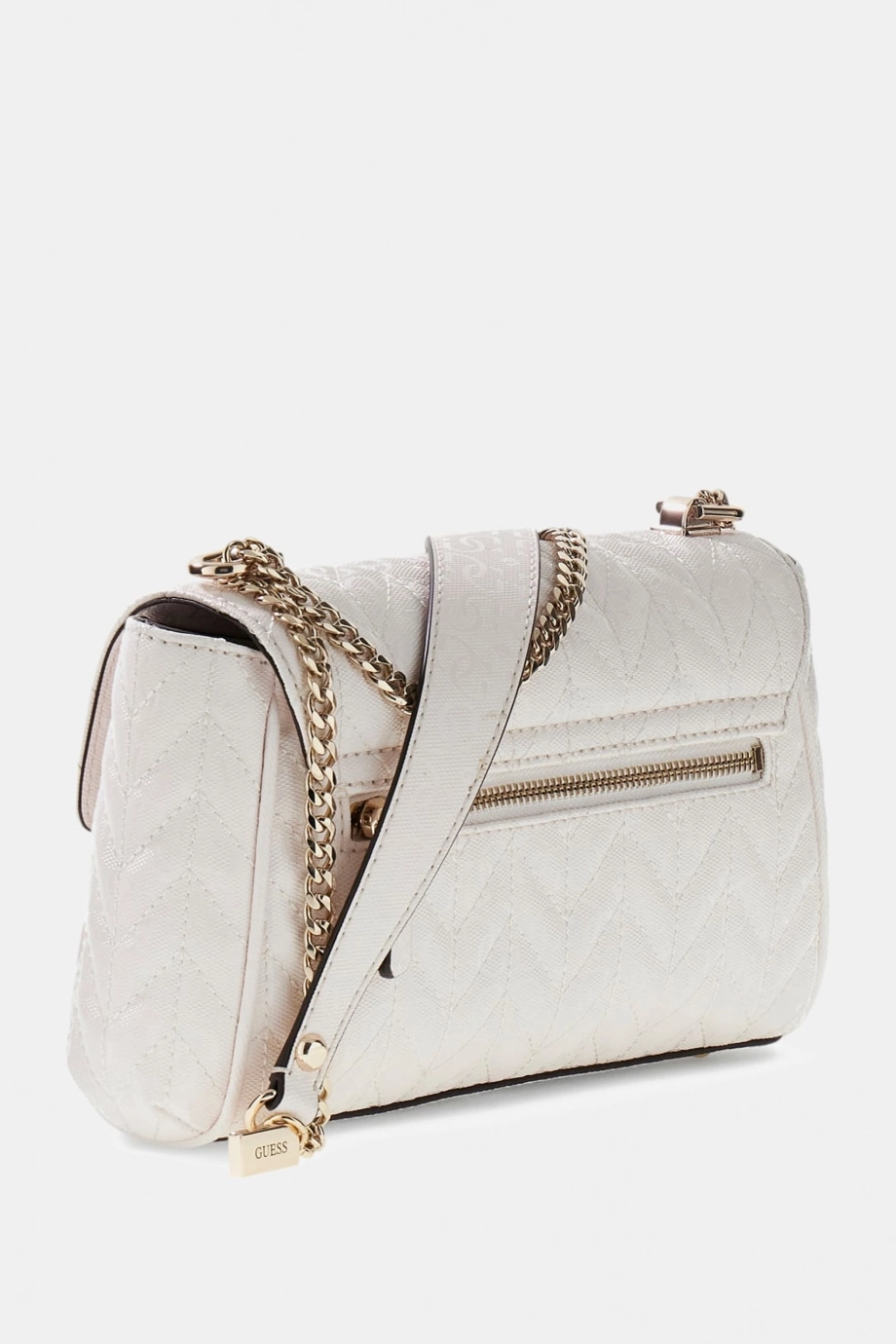 Guess Stacey Dönüştürülebilir Kapaklı Kadın Beyaz Çapraz Çanta HWGG9741210-OFF