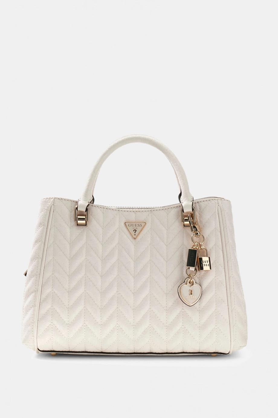 Guess Stacey Girlfriend Kadın Beyaz El Çantası HWGG9741060-OFF