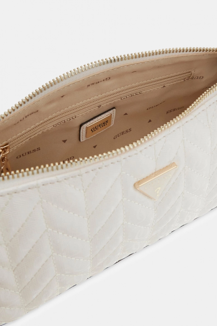 Guess Stacey Küçük Kadın Beyaz Omuz Çantası HWGG9741720-OFF