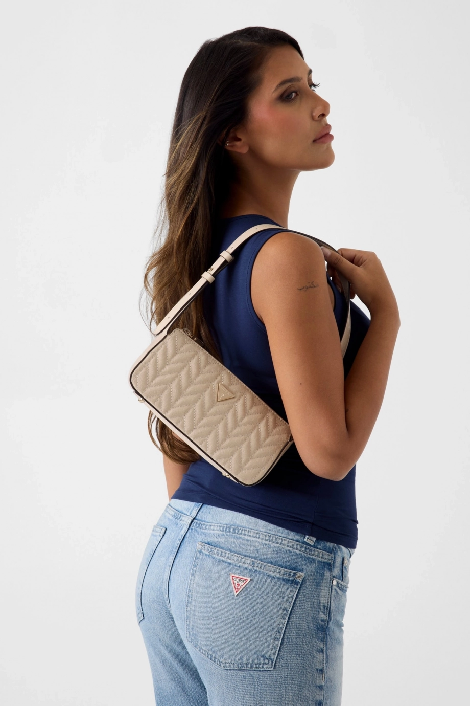 Guess Stacey Küçük Kadın Pembe Omuz Çantası HWGG9741720-LBG
