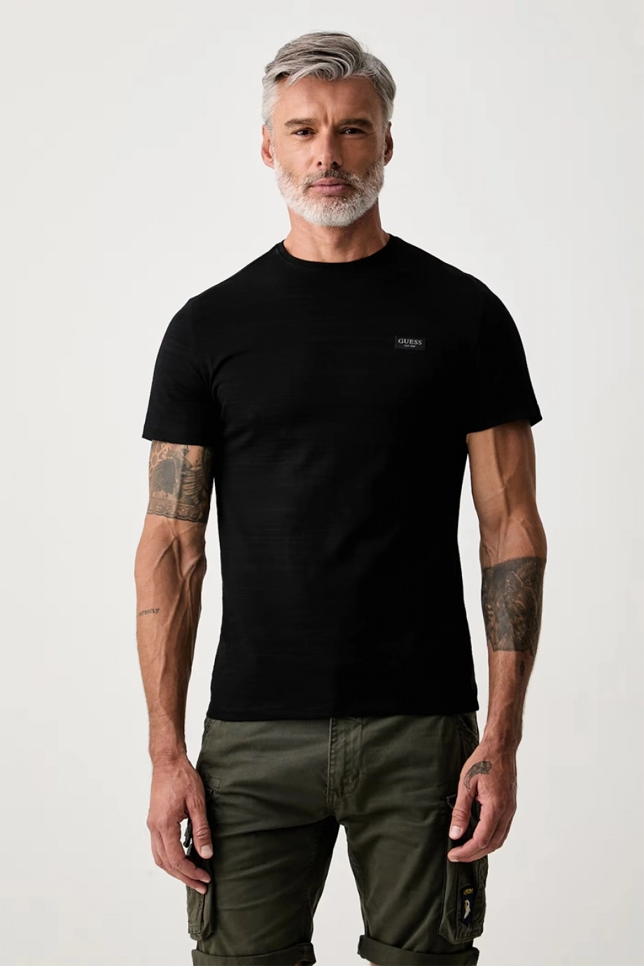 Guess Textured Erkek Slim Fit T-Shirt