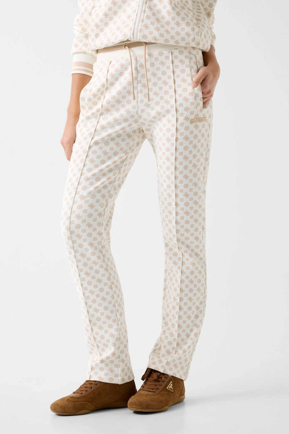 Guess Yeni Aggie Uzun Kadın Krem Eşofman Altı V5YB20KB212-P0OR