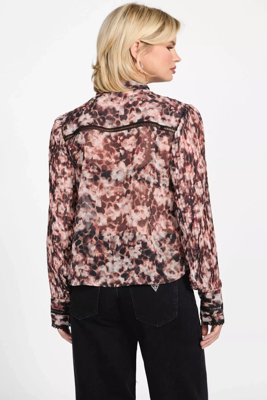 Guess Yeni Josette Uzun Kollu Kadın Kırmızı Gömlek W5RH16WDW82-PM6M