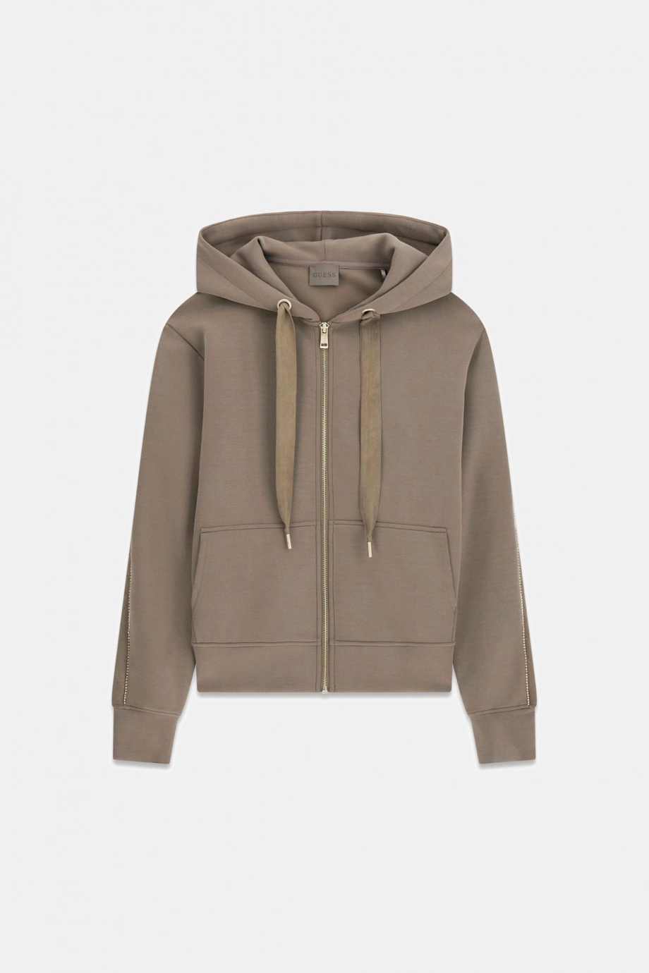 Guess Yeni Kapüşonlu Scuba Kadın Gri Eşofman Üstü W6YQ16K4354-A11Q