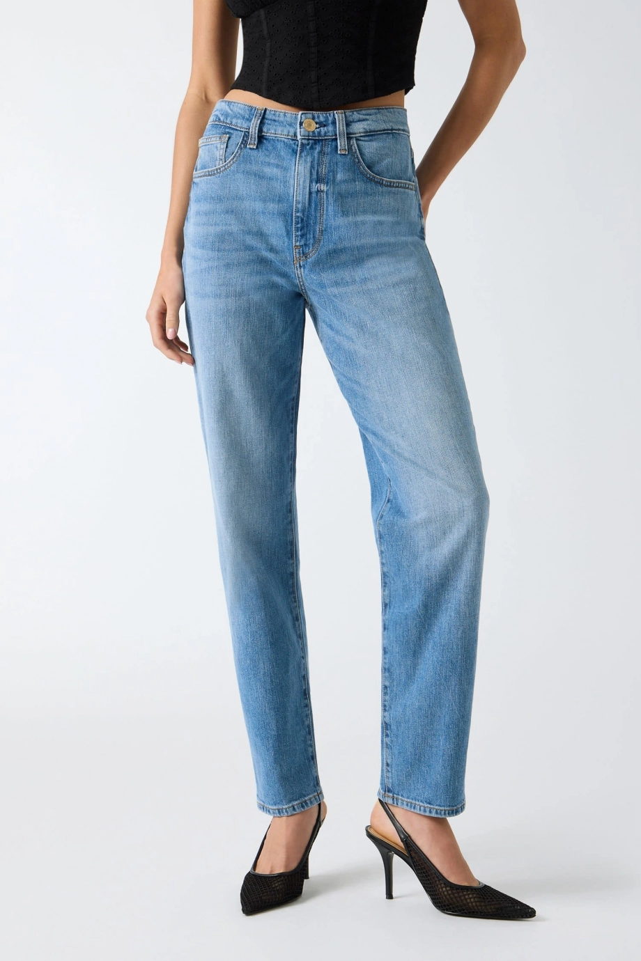 Guess Newy Kadın Mom Fit Jean