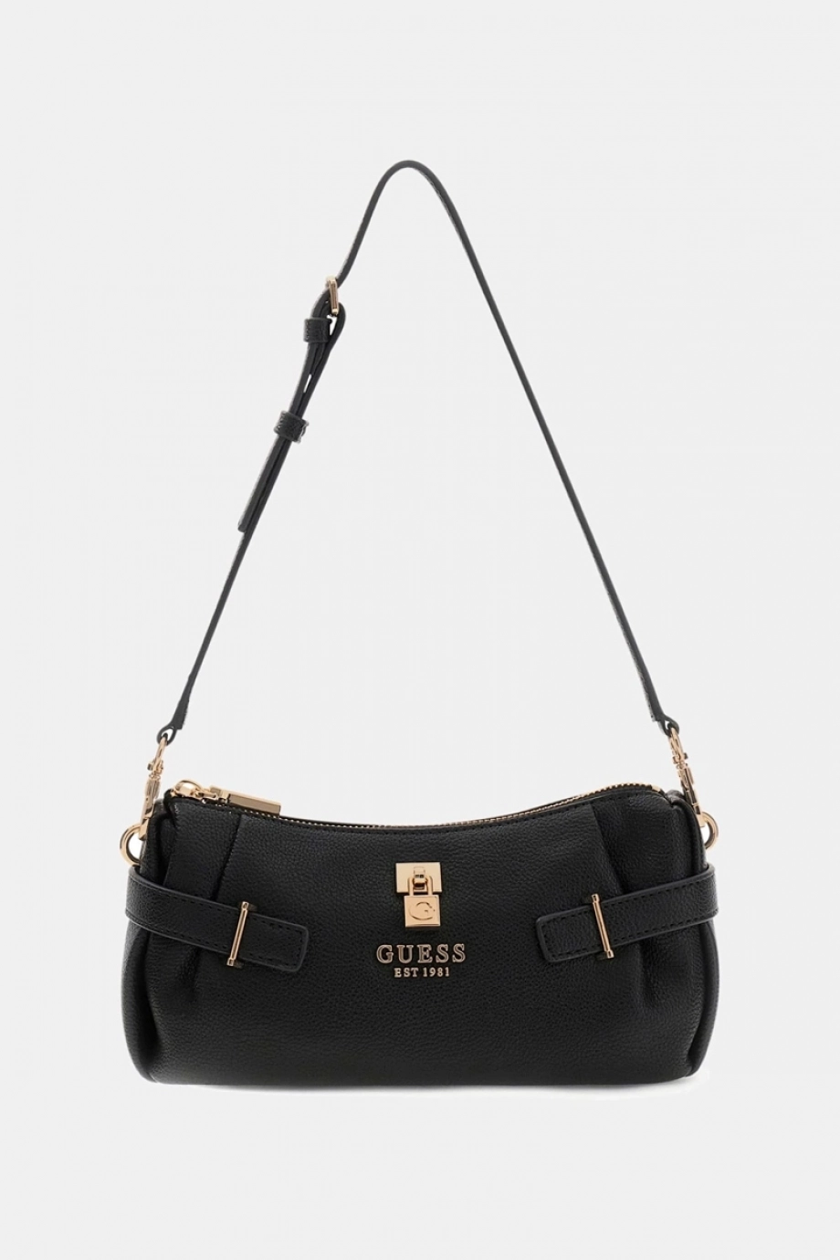 Guess Yesba Mini Üstten Fermuarlı Kadın Siyah Omuz Çantası HWBG7833720-BLA