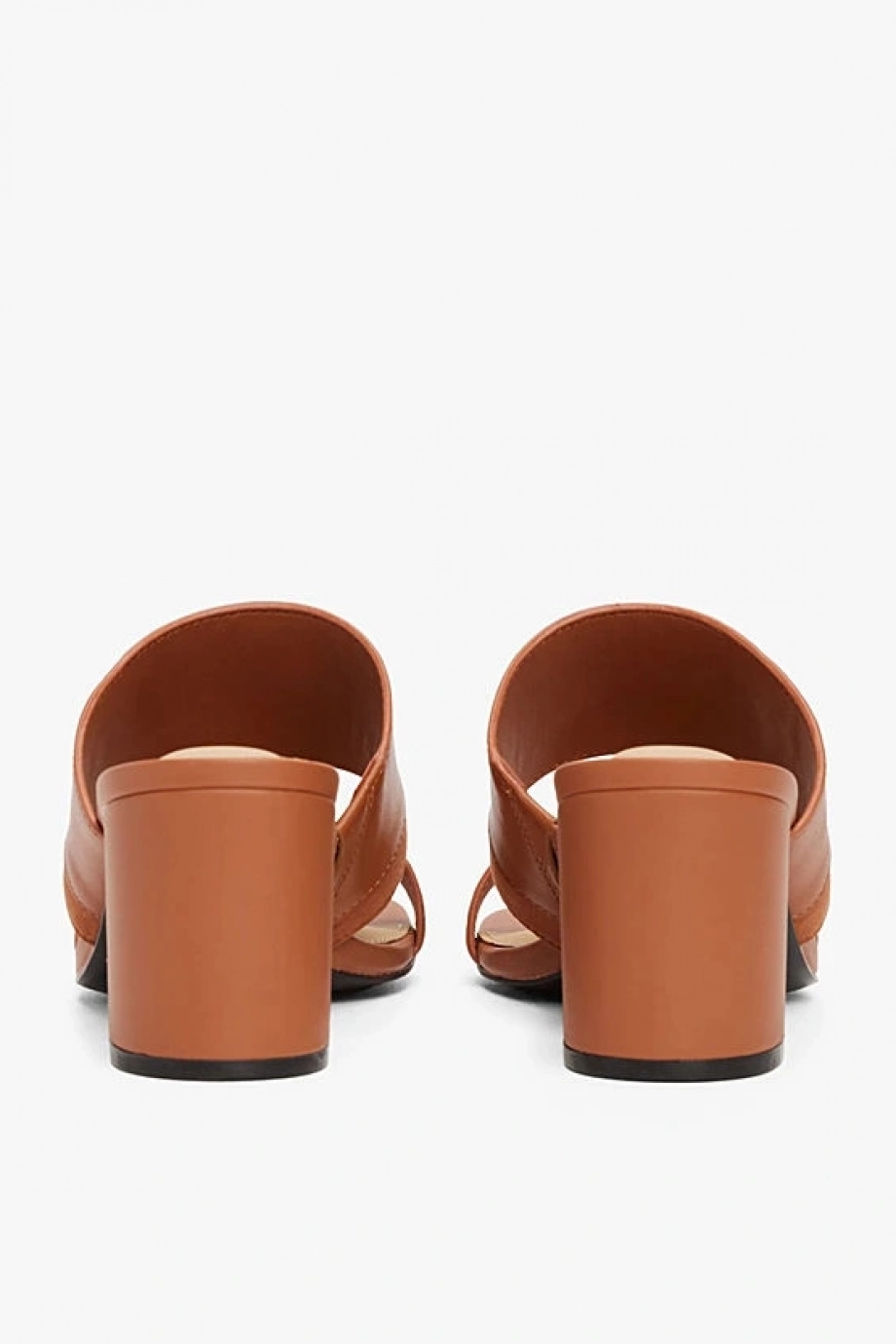 Tommy Hilfiger LEATHER & SUEDE BLOCK HEEL MULE Kadın Terlik FW0FW08530GPA