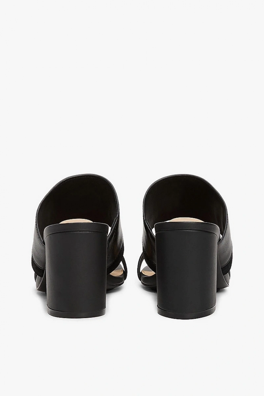 Tommy Hilfiger LEATHER & SUEDE BLOCK HEEL MULE Kadın siyah Terlik FW0FW08530BDS