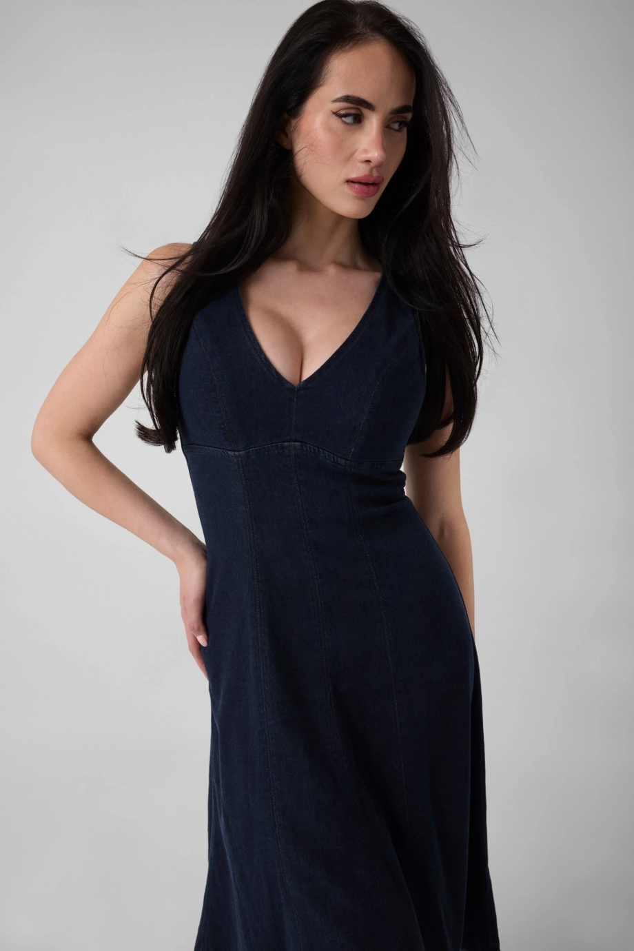 Lilah Kadın Denim A Kesim Elbise