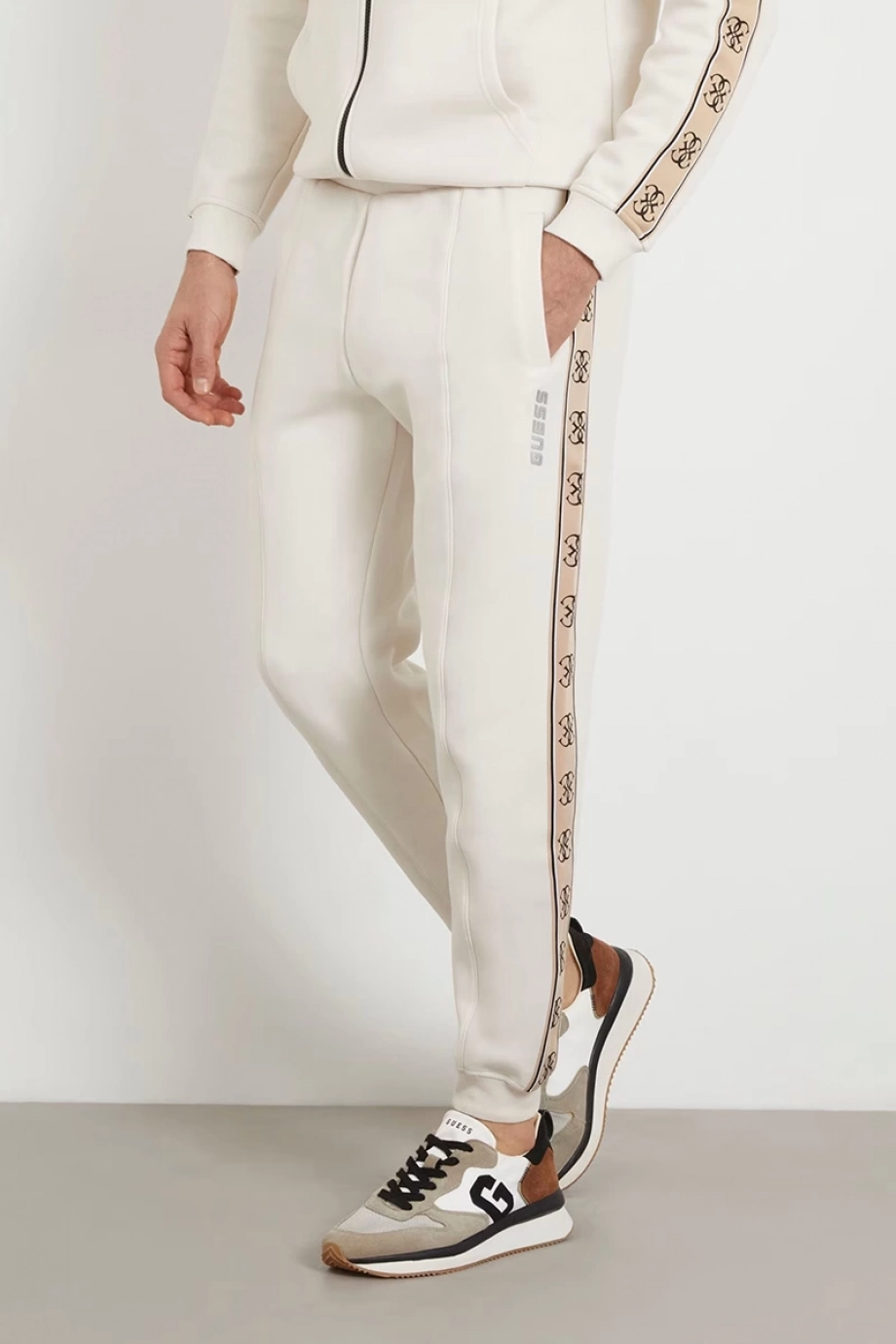 Guess MICKEY CUFF PANT Erkek Krem Eşofman Altı Z2YB09KB3P2-G9L9