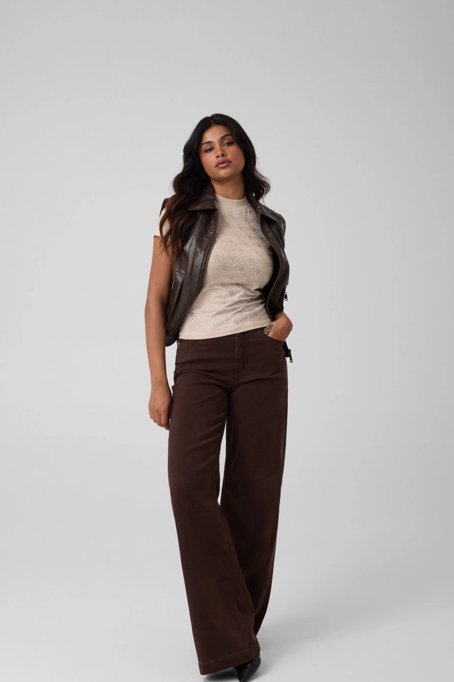 Mock Kadın Slim Fit T-Shirt