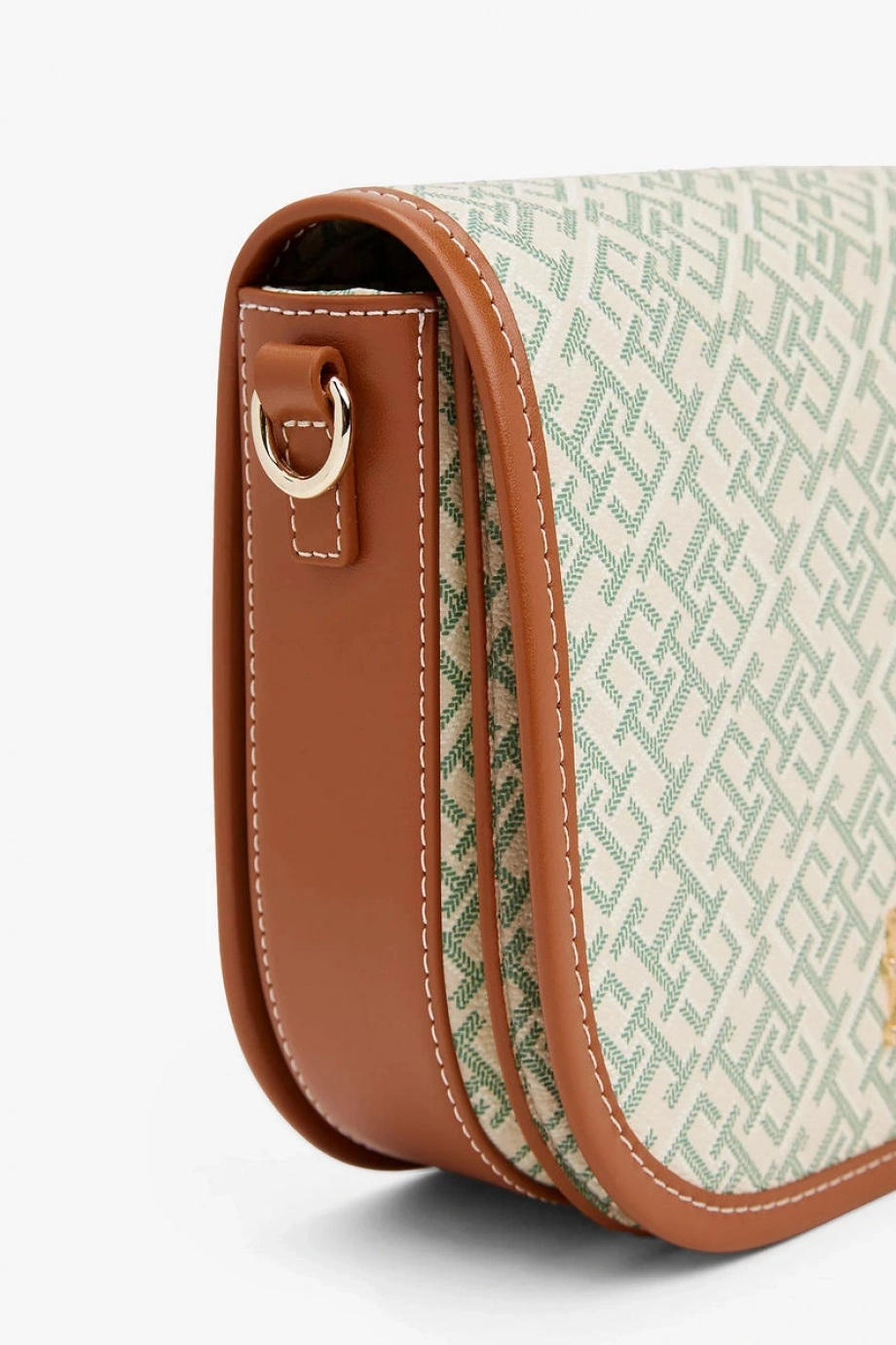 Tommy Hilfiger TH MONOPLAY LEATHER SADDLE BAG Kadın YEŞİL Çapraz Çanta AW0AW17414L3H