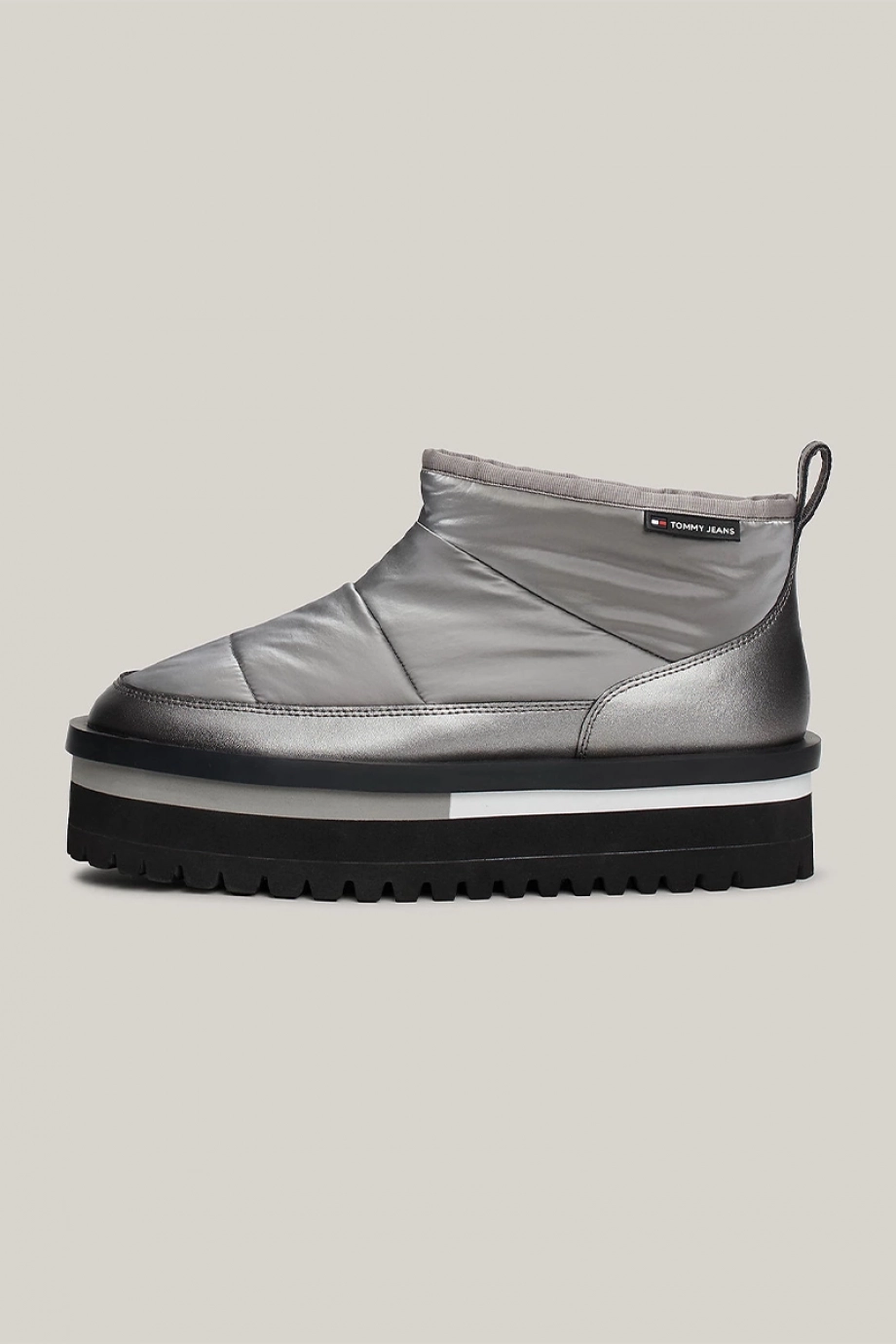 Tommy Hilfiger TJW NYLON FLATFORM BOOT WL Kadın Metalik Gri Bot EN0EN02689TRH