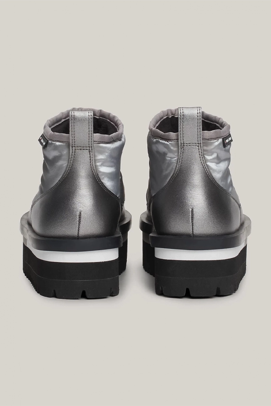 Tommy Hilfiger TJW NYLON FLATFORM BOOT WL Kadın Metalik Gri Bot EN0EN02689TRH