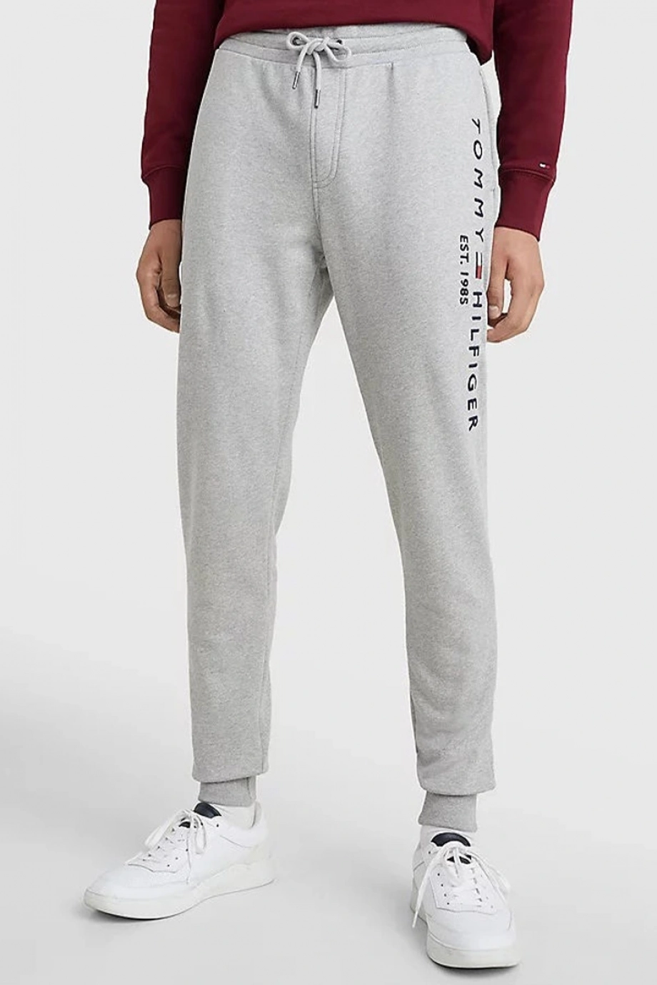 Tommy Hilfiger TOMMY LOGO SWEATPANTS Erkek Gri Eşofman Altı MW0MW08388P01