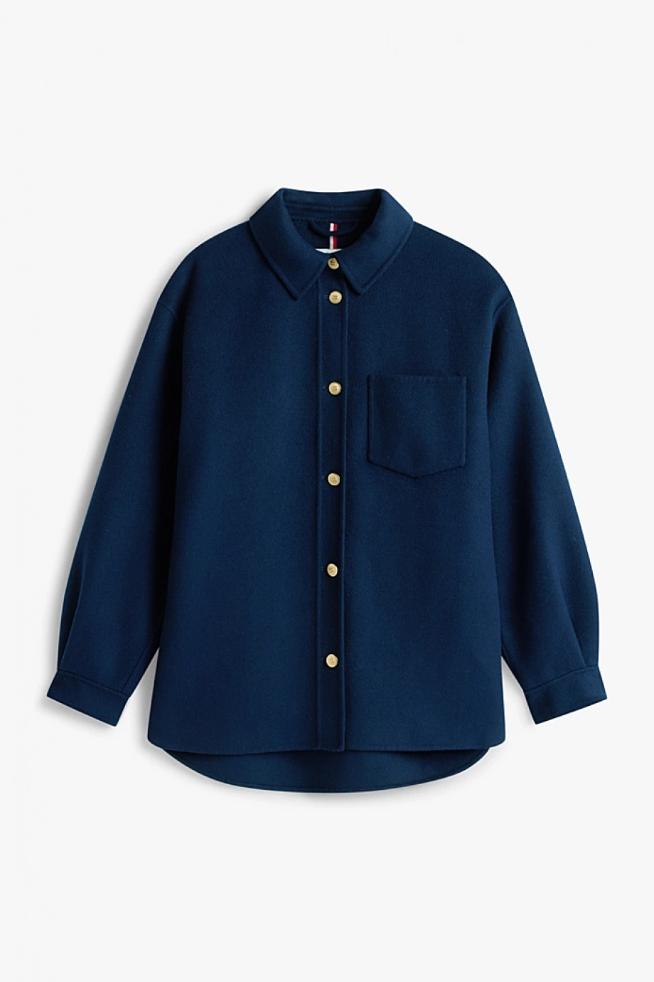 Tommy Hilfiger Çift Taraflı Yün Karışımlı Normal Kesim Kadın Lacivert Ceket WW0WW46558C1G