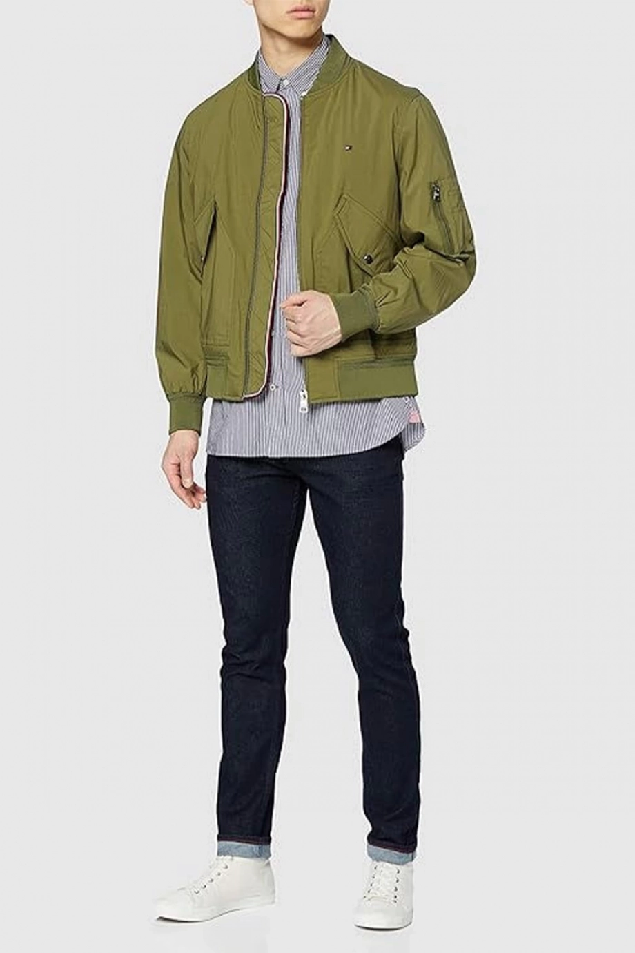 Tommy Hilfiger AUTHENTIC BOMBER Erkek Yeşil Ceket MW0MW36592MSH