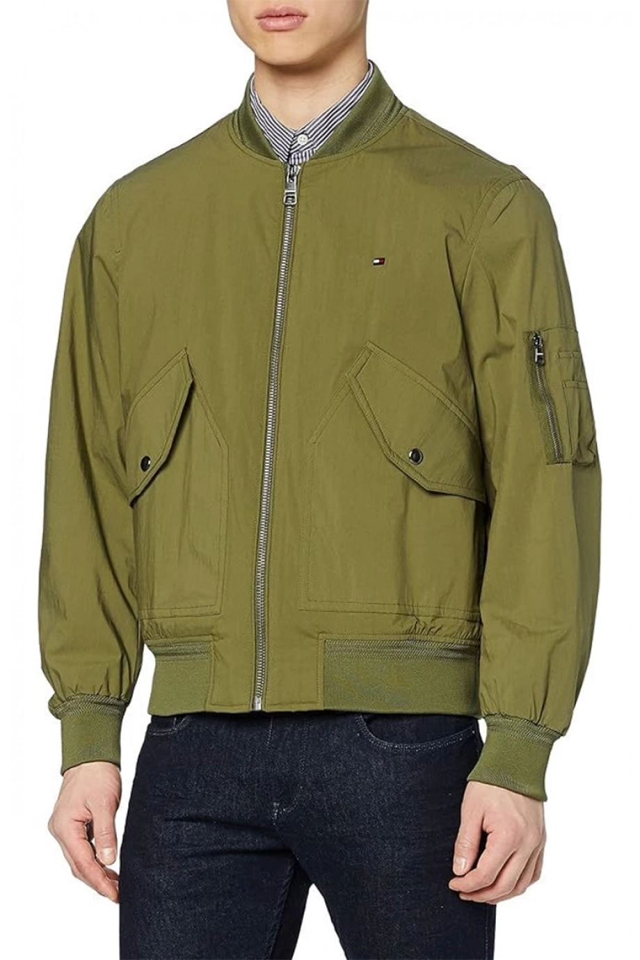 Tommy Hilfiger AUTHENTIC BOMBER Erkek Yeşil Ceket MW0MW36592MSH