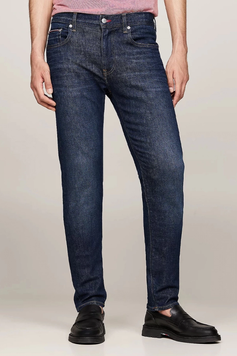 Tommy Hilfiger SLIM BLEECKER PSTR BENTON BLUE Erkek Denim Jeans MW0MW357171BN