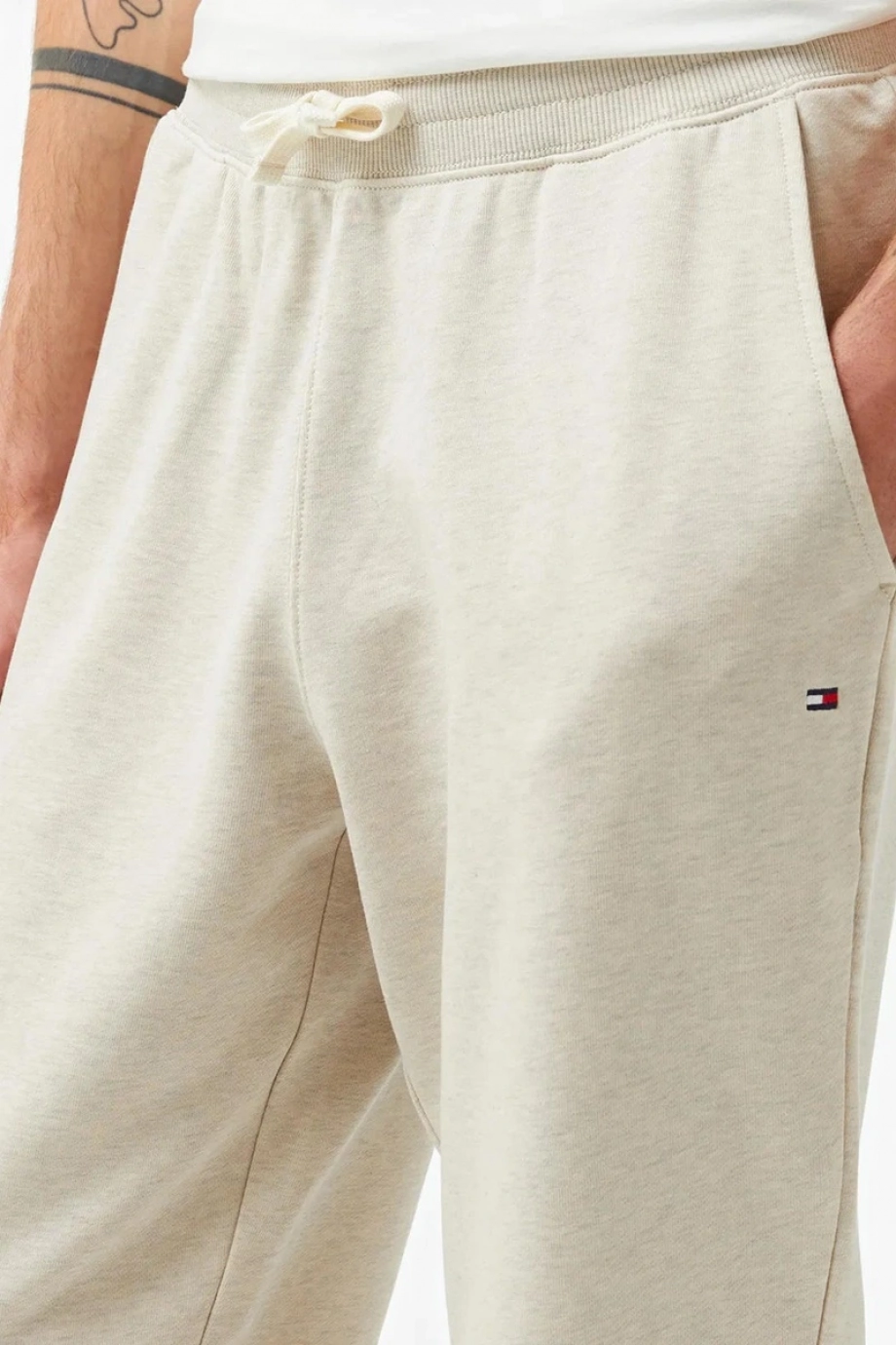 Tommy Hilfiger ESSENTIAL TERRY SWEATPANT Erkek Ekru Eşofman Altı MW0MW37236HGF