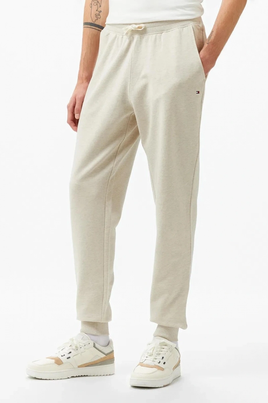 Tommy Hilfiger ESSENTIAL TERRY SWEATPANT Erkek Ekru Eşofman Altı MW0MW37236HGF