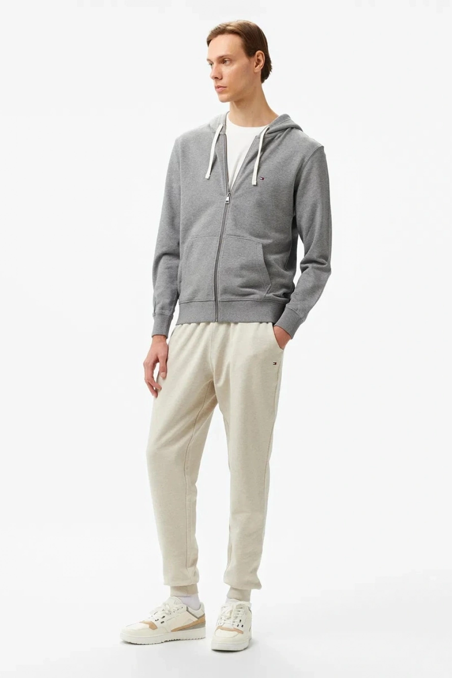 Tommy Hilfiger ESSENTIAL TERRY SWEATPANT Erkek Ekru Eşofman Altı MW0MW37236HGF