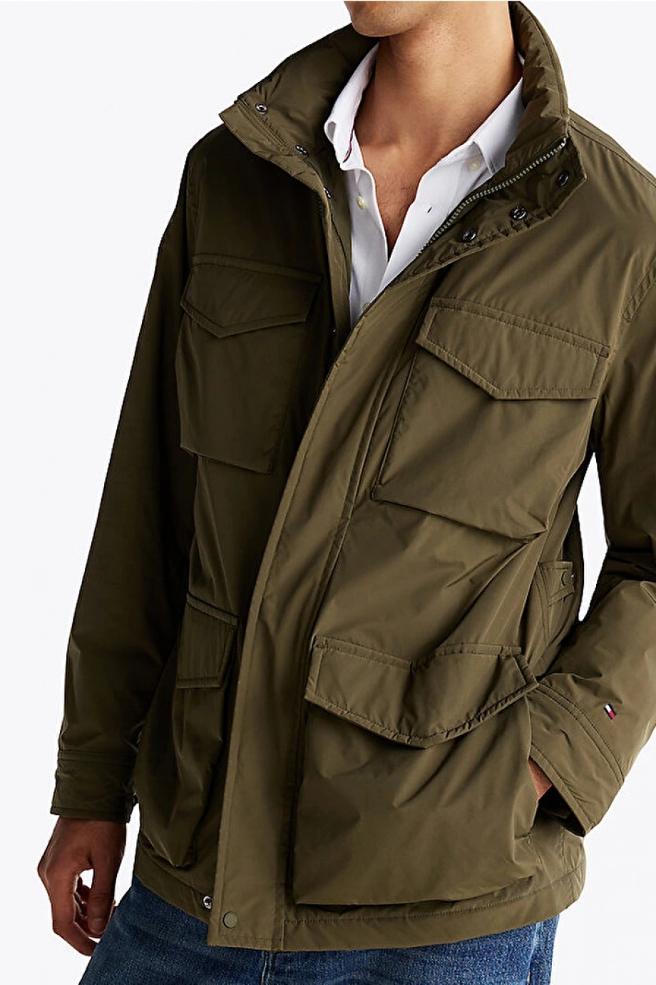 Tommy Hilfiger LW PACKABLE FIELD JACKET Erkek Yeşil Ceket MW0MW37632RBN