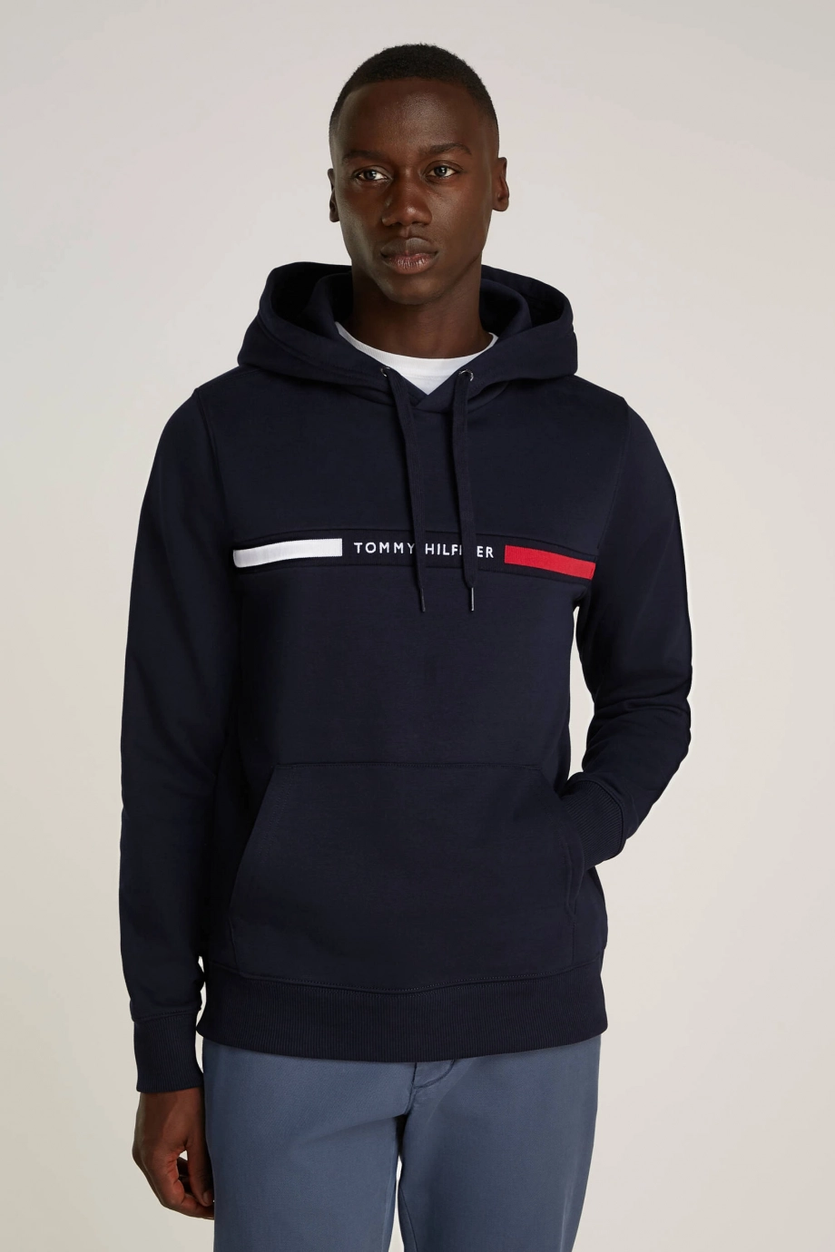 Tommy Hilfiger Göğsü Hilfiger Eklemeli Erkek Sweatshirt MW0MW37361DW5