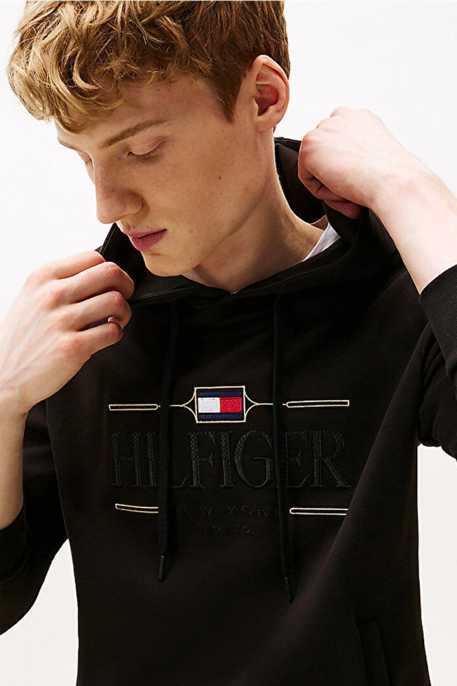 Tommy Hilfiger ICON HILFIGER HOODIE Erkek Siyah Sweatshirt MW0MW39586BDS
