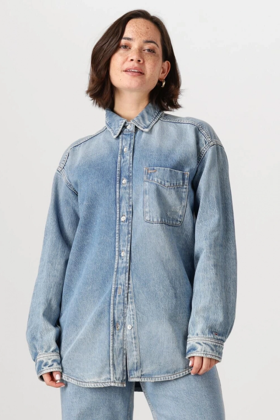 Tommy Hilfiger RELAXED FIT OVERSHIRT AI6037 EXT Kadın  Gömlek DW0DW198551A5
