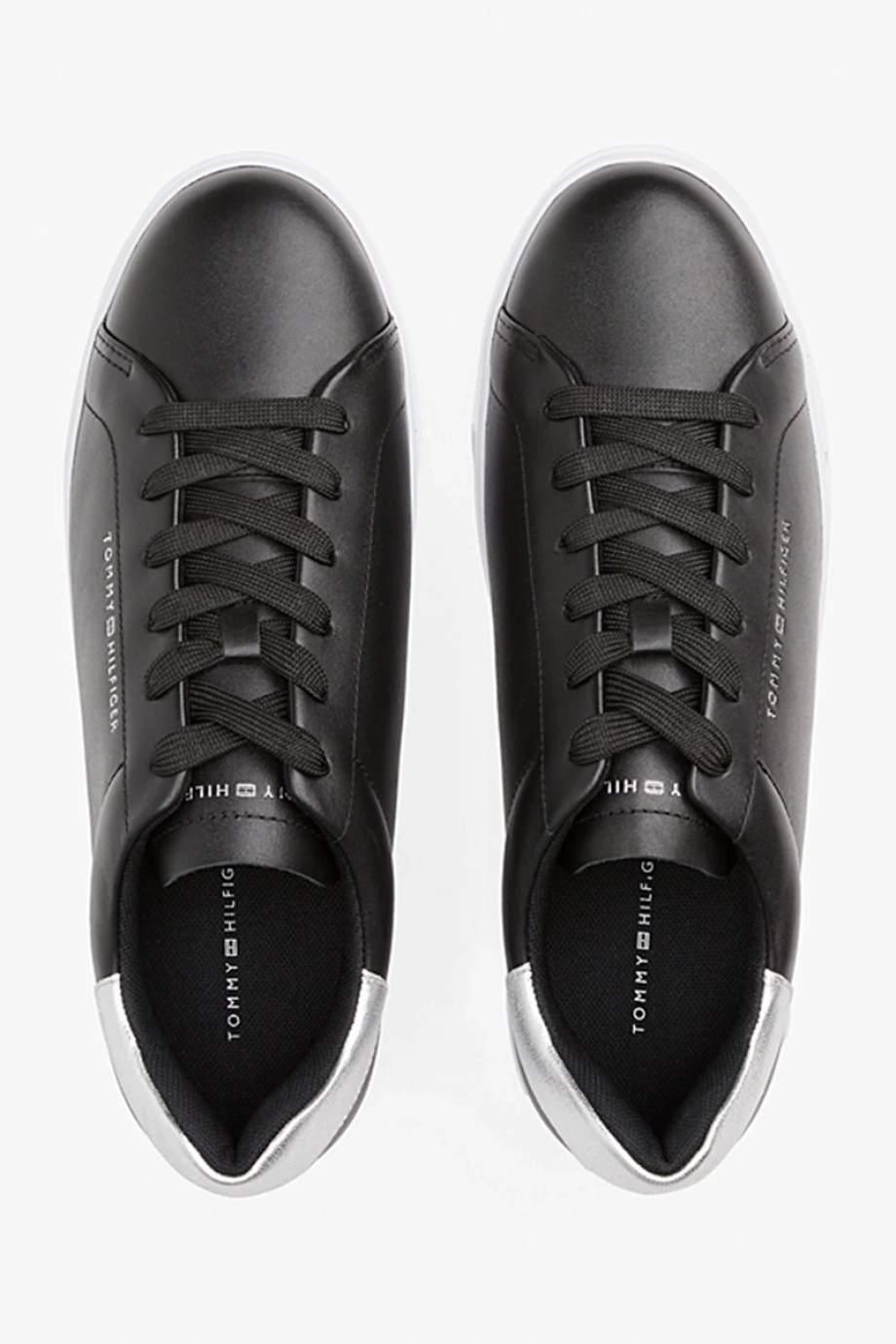 Tommy Hilfiger Kadın Klasik Platformlu Kort Tarzı Siyah Sneaker FW0FW08756BDS