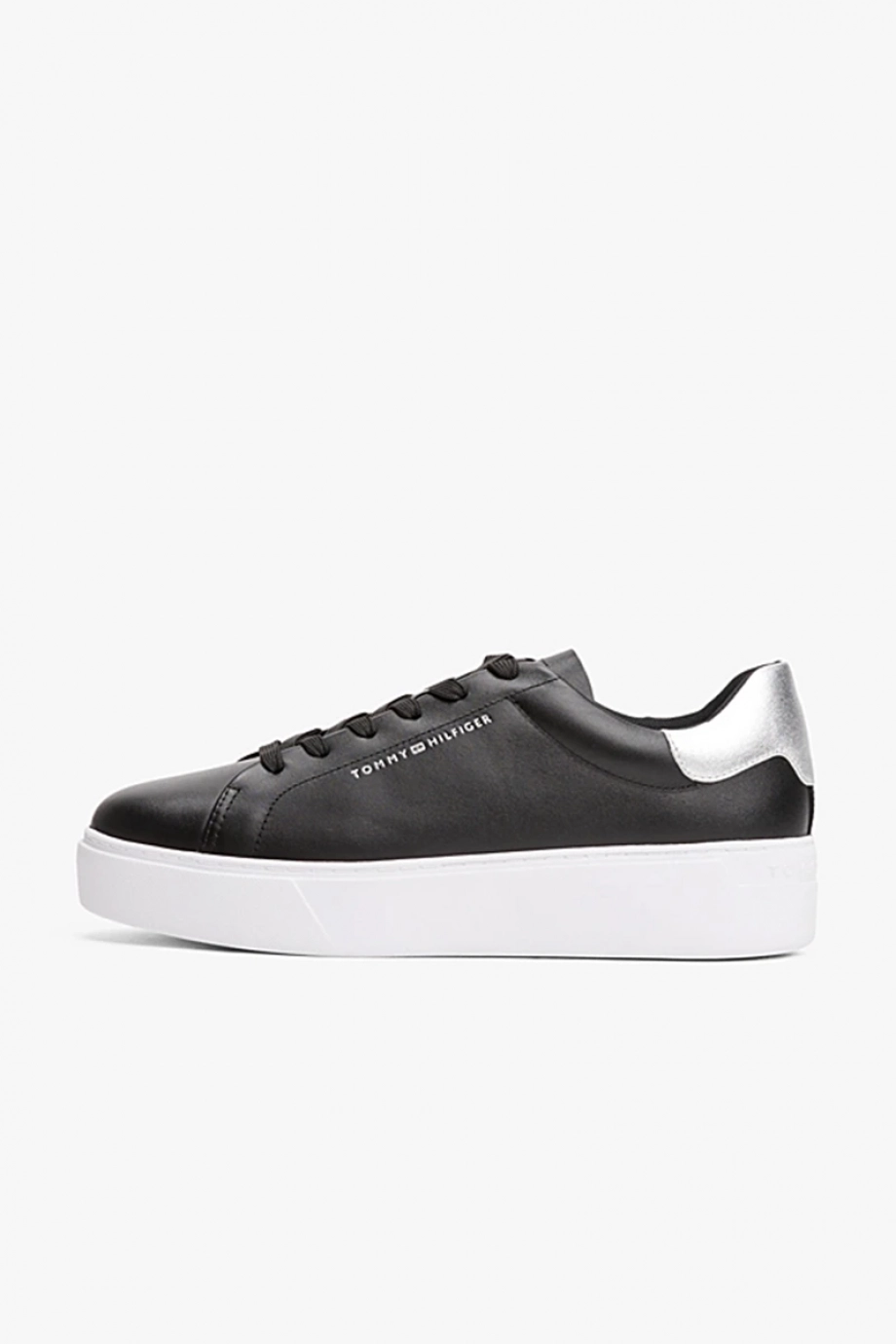 Tommy Hilfiger Kadın Klasik Platformlu Kort Tarzı Siyah Sneaker FW0FW08756BDS