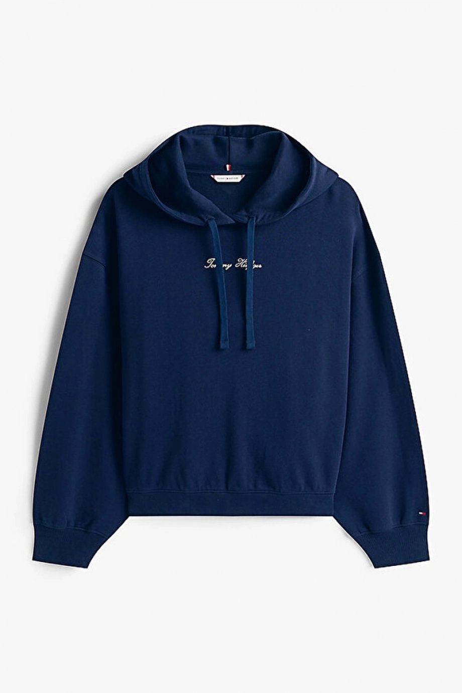 Tommy Hilfiger Klasik Yazı Baskılı Penye Kapüşonlu Kadın Sweatshirt  WW0WW48270C1G