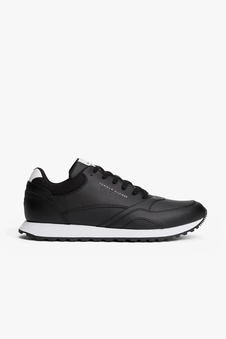 Tommy Hilfiger New Runner Eva Tabanlı Deri Klasik Erkek Siyah Sneaker FM0FM055120GX
