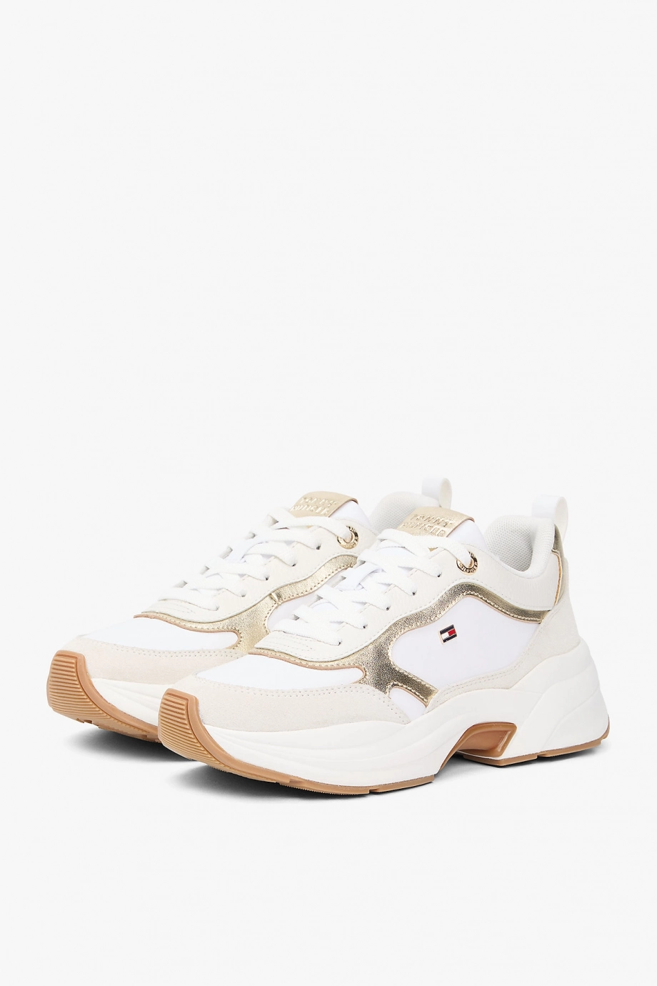 Tommy Hilfiger TH Chunky Runner Metalik Kadın Gold Sneaker FW0FW092040HU