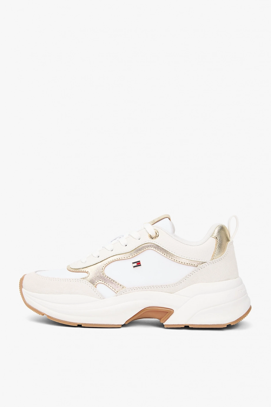 Tommy Hilfiger TH Chunky Runner Metalik Kadın Gold Sneaker FW0FW092040HU