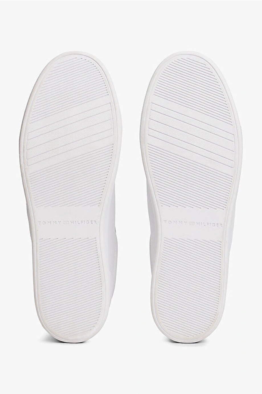 Tommy Hilfiger TH Dokuma Şeritli Düz Taban Kadın Beyaz Sneaker FW0FW09001YBS