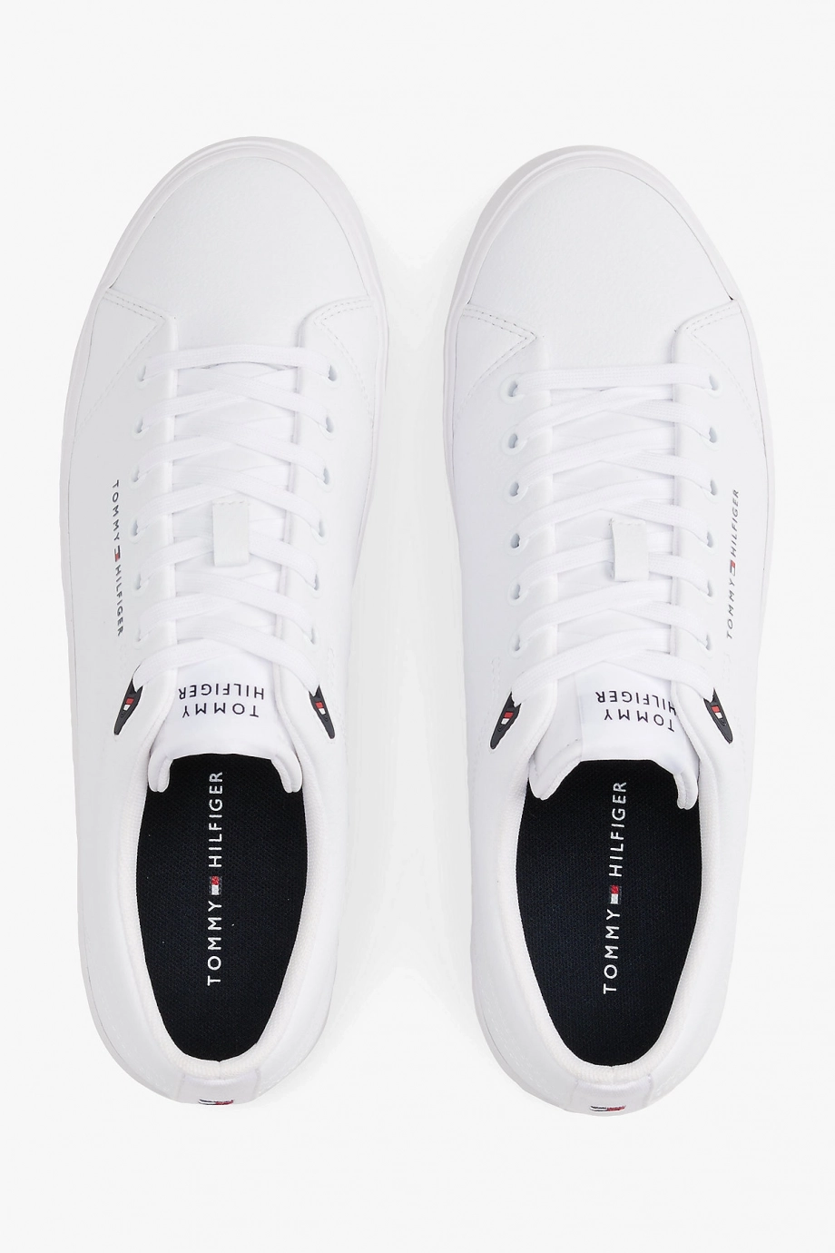 Tommy Hilfiger TH HI VULC CORE LOW LTH II ESS Erkek Beyaz Sneaker FM0FM05511YBS
