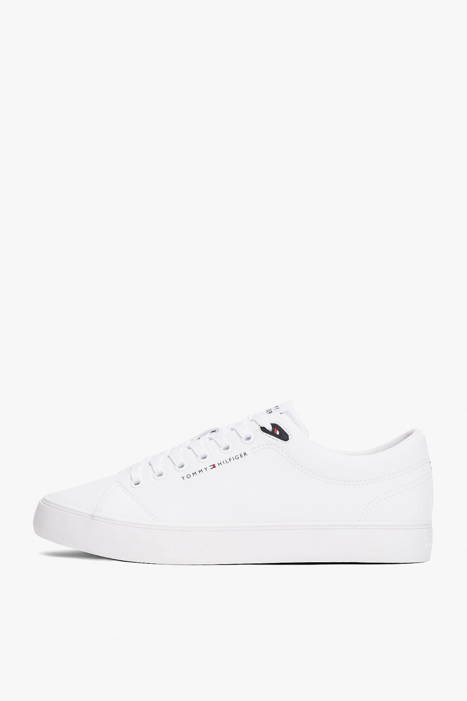 Tommy Hilfiger TH HI VULC CORE LOW LTH II ESS Erkek Beyaz Sneaker FM0FM05511YBS