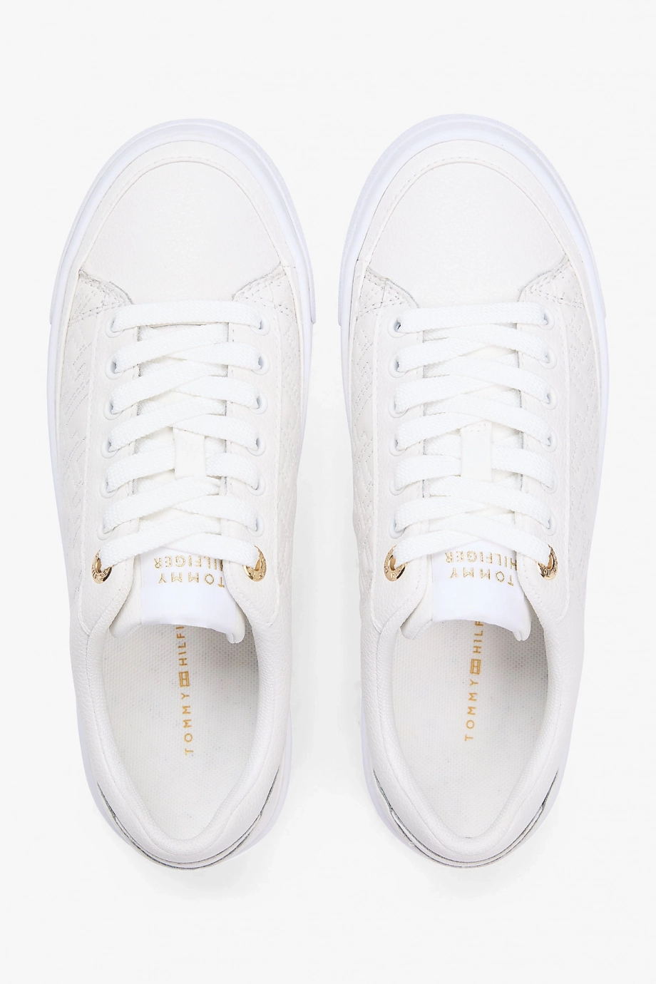 Tommy Hilfiger TH Platform Kapitone Kadın Beyaz Sneaker FW0FW09265YBL