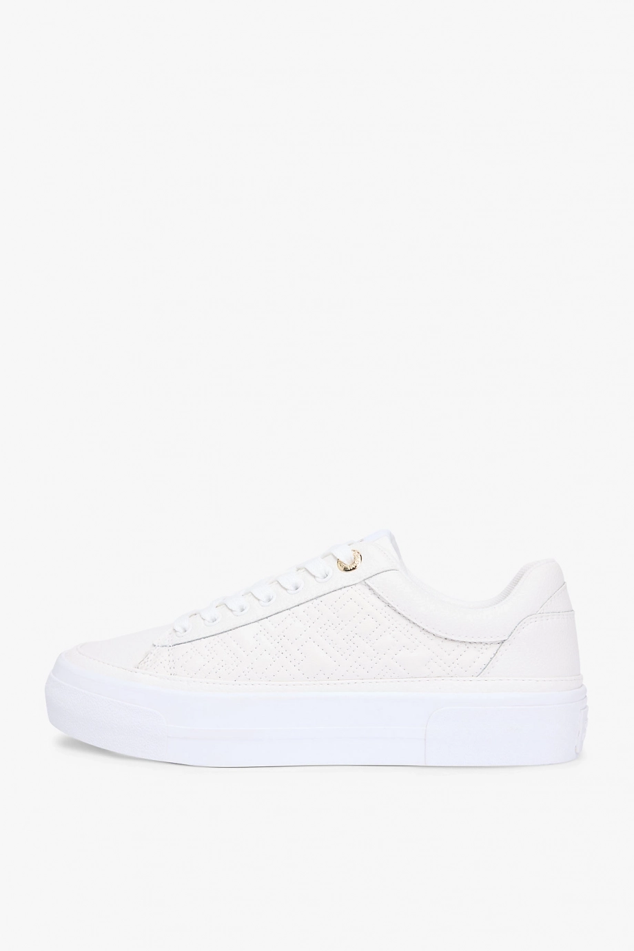 Tommy Hilfiger TH Platform Kapitone Kadın Beyaz Sneaker FW0FW09265YBL