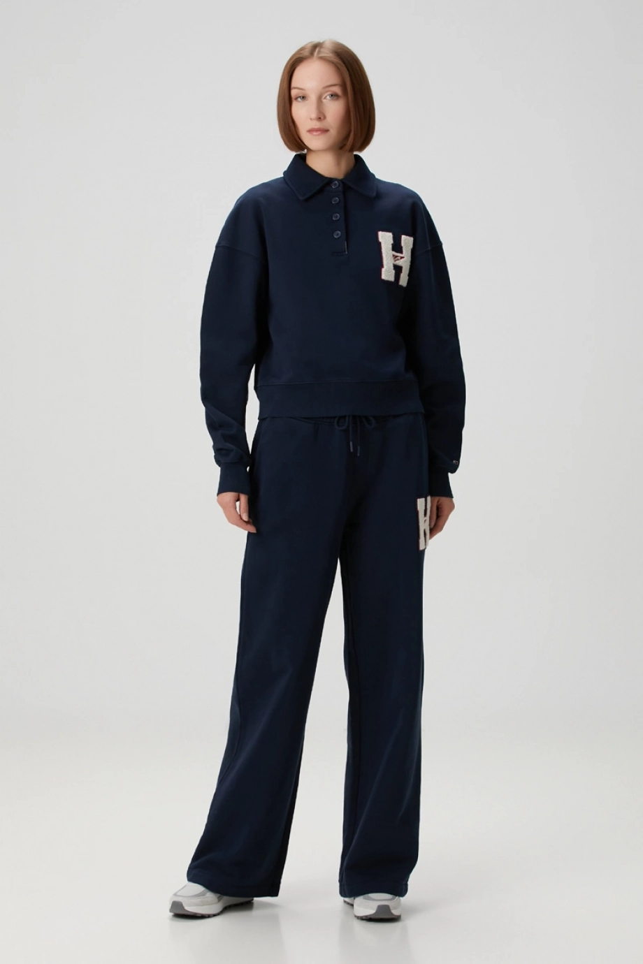 Tommy Hilfiger TJW H GRAPHIC HWK POLO  Kadın Mavi Sweatshirt DW0DW20537DYY