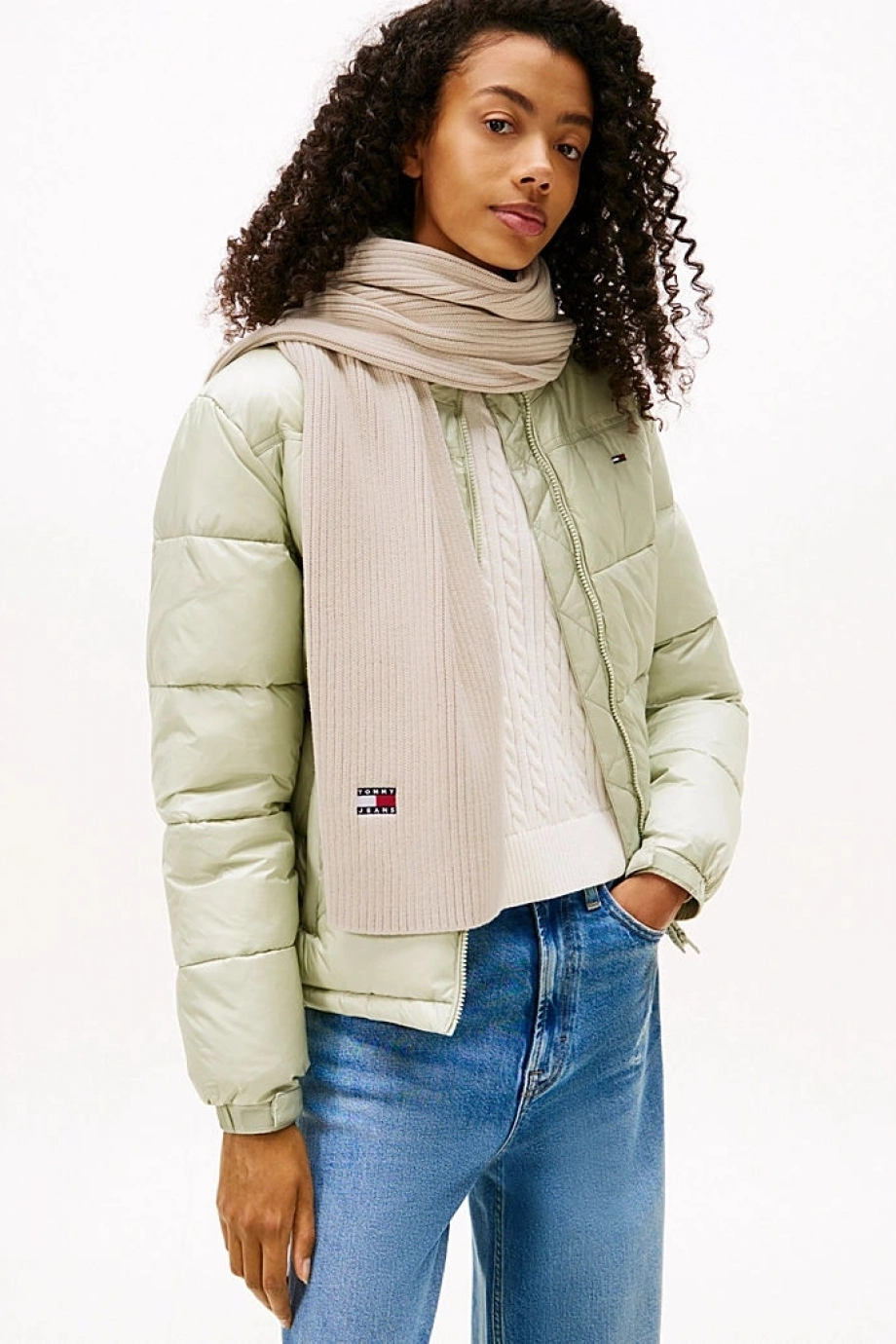 Tommy Hilfiger TJW Heritage Core Kadın Bej  Şal  AW0AW18045ACG