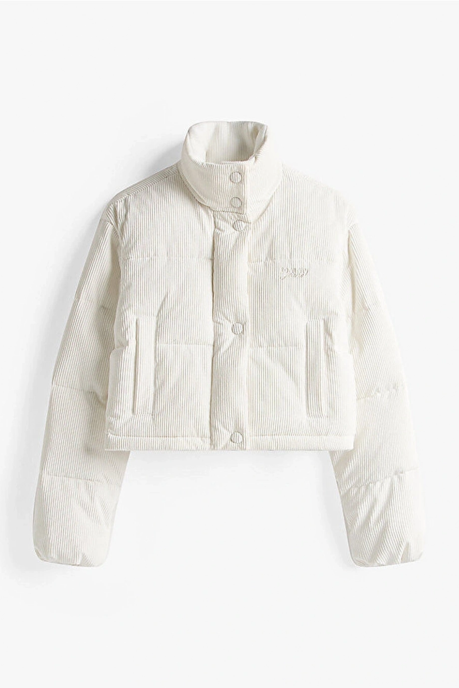 Tommy Hilfiger TJW Kadife Şişme Kadın Beyaz  Mont  DW0DW21658YBH