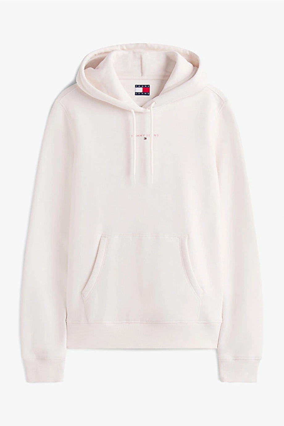 Tommy Hilfiger TJW Normal Kesim Linear Kapüşonlu Kadın Beyaz  Sweatshirt  DW0DW21963YBH