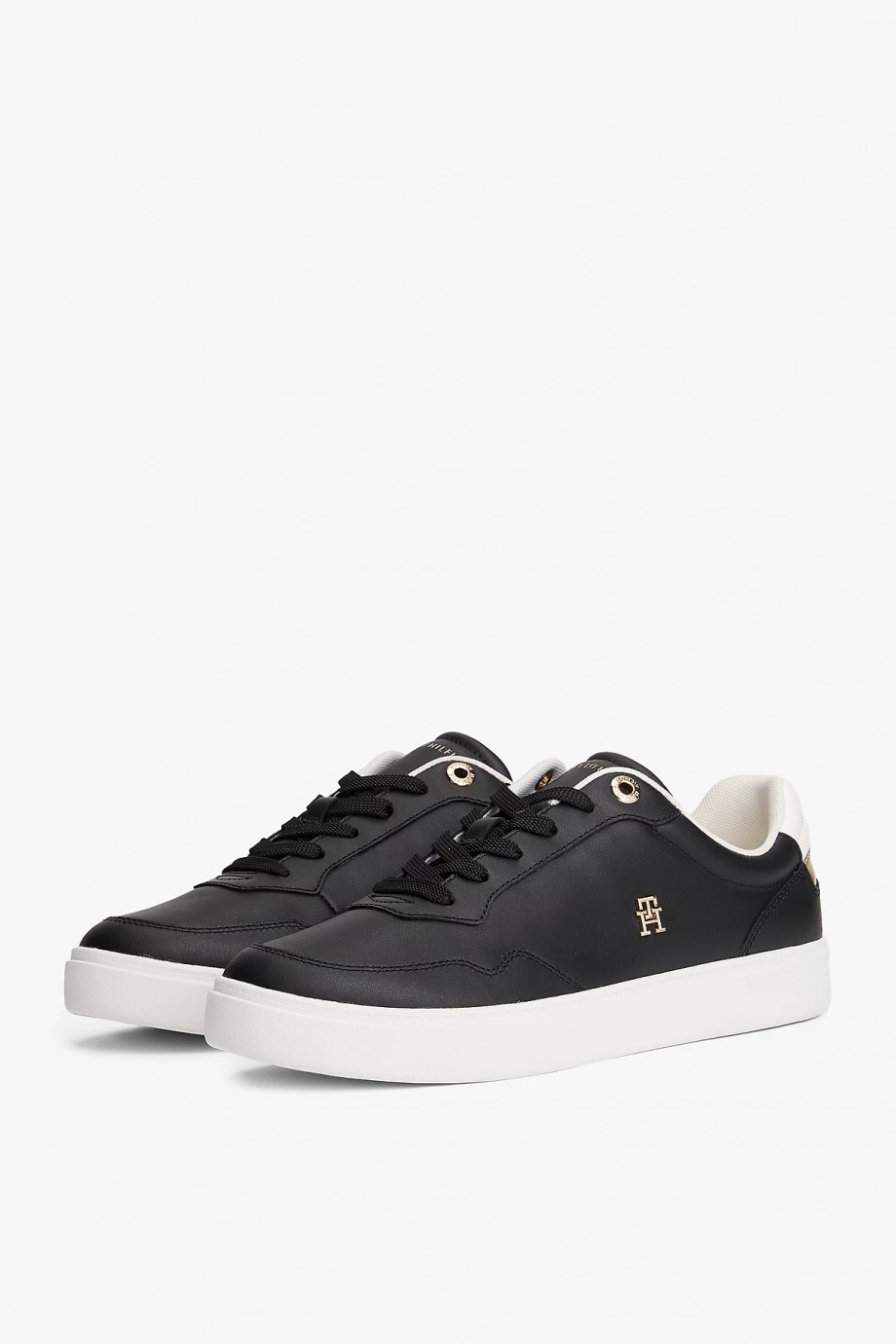 Tommy Hilfiger Yükseltilmiş Kort Stili Kadın Siyah Sneaker FW0FW08680BDS