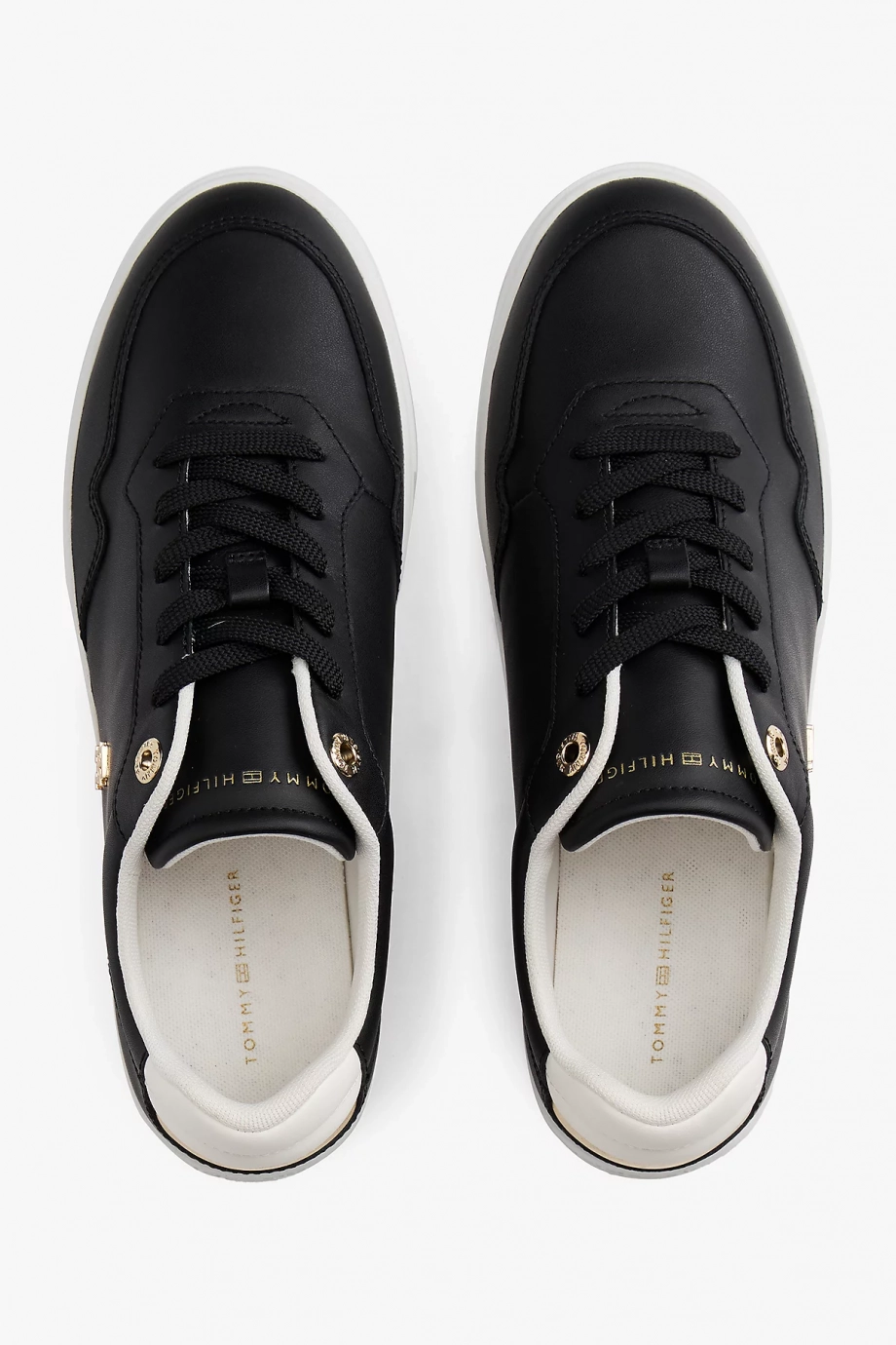 Tommy Hilfiger Yükseltilmiş Kort Stili Kadın Siyah Sneaker FW0FW08680BDS